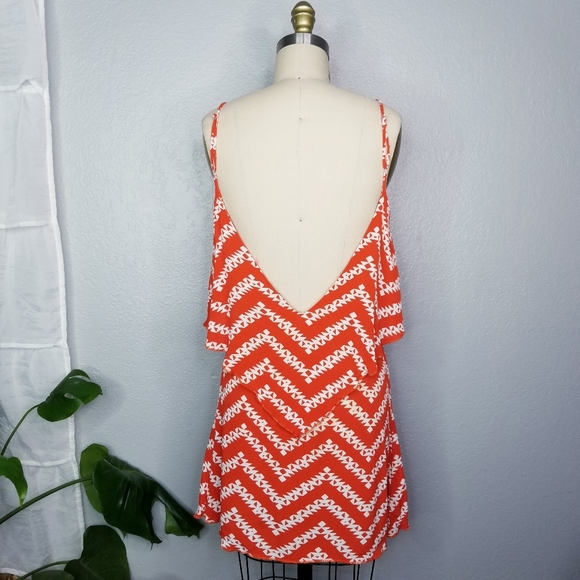 Blu moon Geo chevron  pattern dress low back - Picture 8 of 10